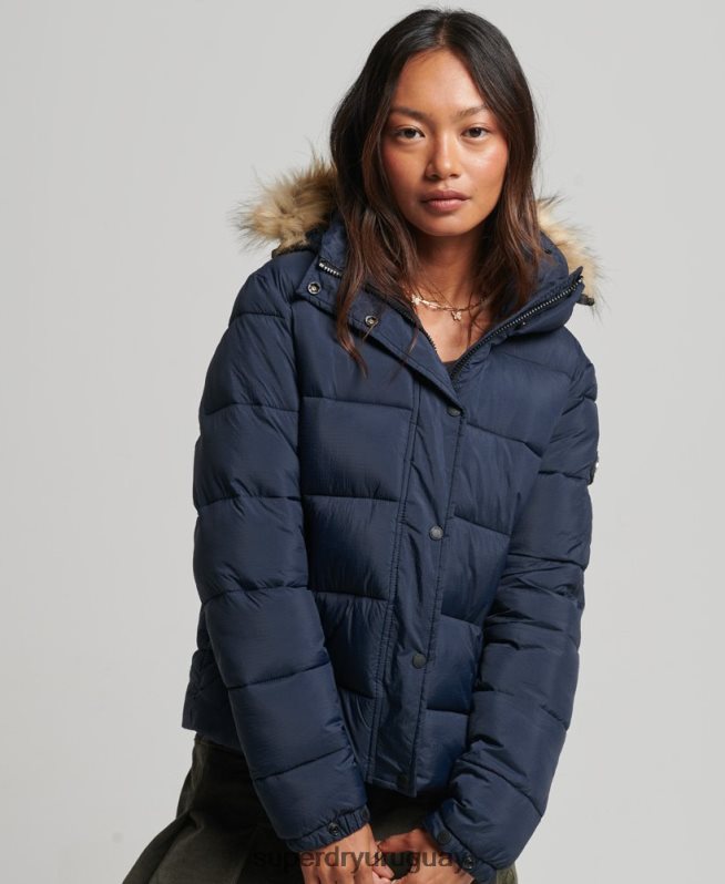 uy Superdry mujer chamarra corta con capucha Armada DT2N8Z3585 ropa