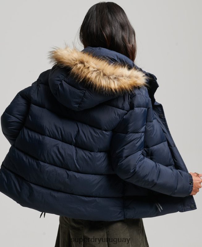 uy Superdry mujer chamarra corta con capucha Armada DT2N8Z3585 ropa