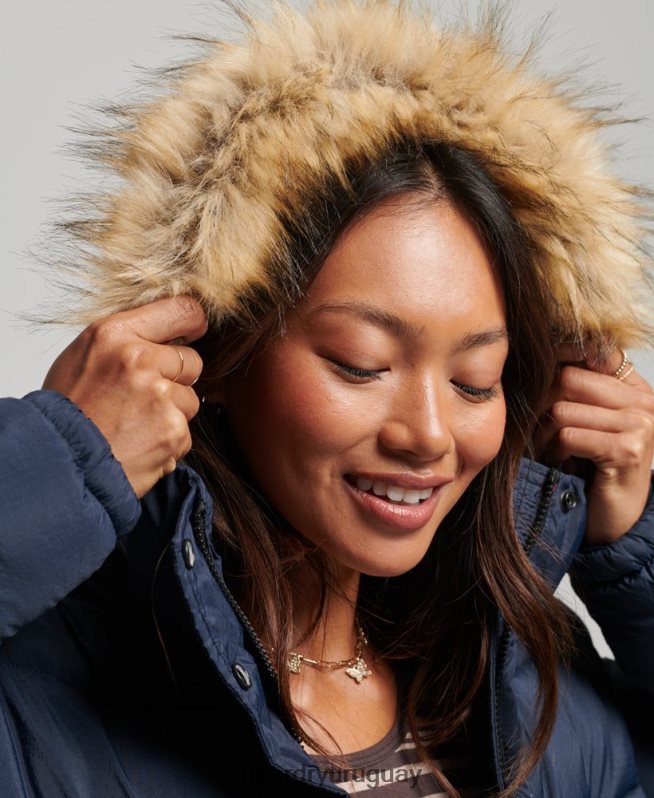 uy Superdry mujer chamarra corta con capucha Armada DT2N8Z3585 ropa