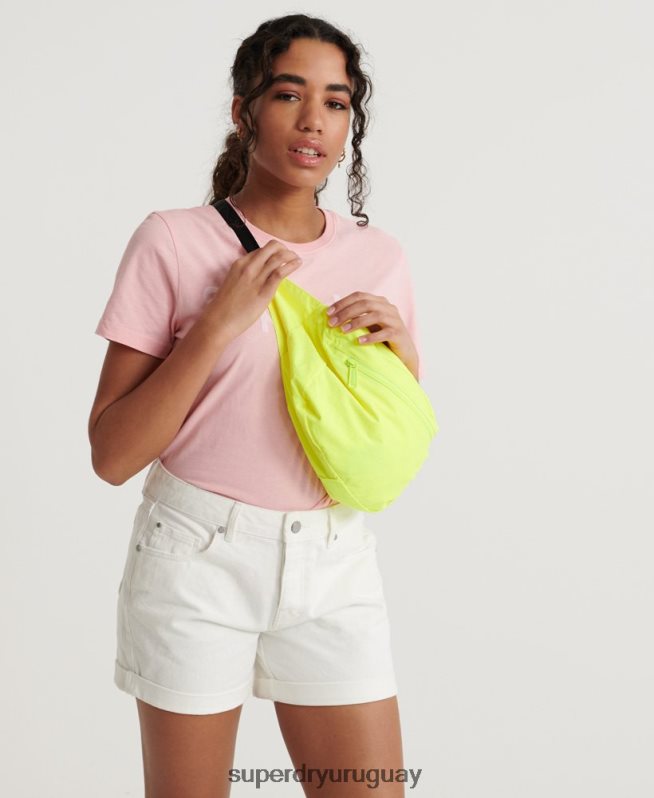 uy Superdry mujer chamarra corta estilo neón amarillo DT2N8Z3850 ropa