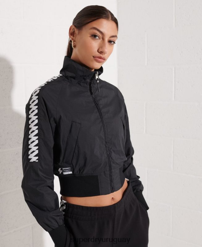 uy Superdry mujer chamarra cortavientos code energy sd negro DT2N8Z5575 ropa