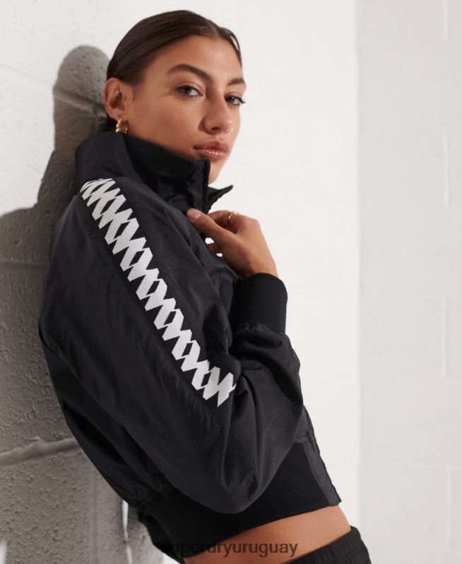 uy Superdry mujer chamarra cortavientos code energy sd negro DT2N8Z5575 ropa