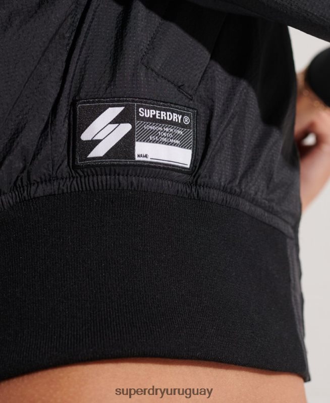uy Superdry mujer chamarra cortavientos code energy sd negro DT2N8Z5575 ropa