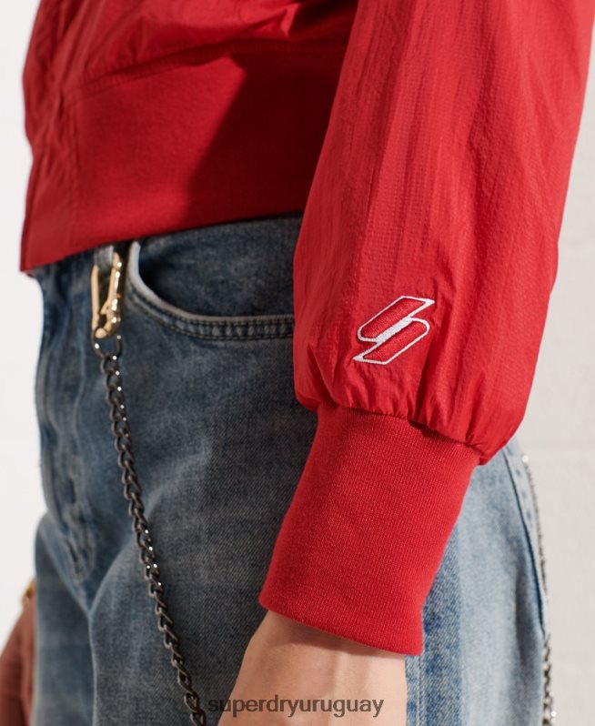 uy Superdry mujer chamarra cortavientos code energy sd rojo DT2N8Z5670 ropa