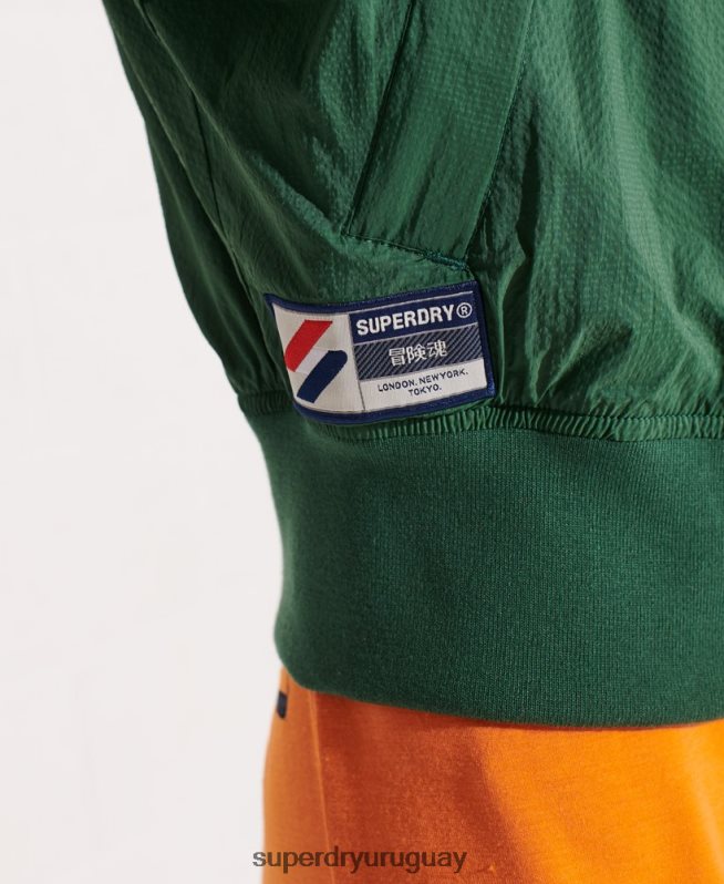 uy Superdry mujer chamarra cortavientos code energy sd verde DT2N8Z5698 ropa