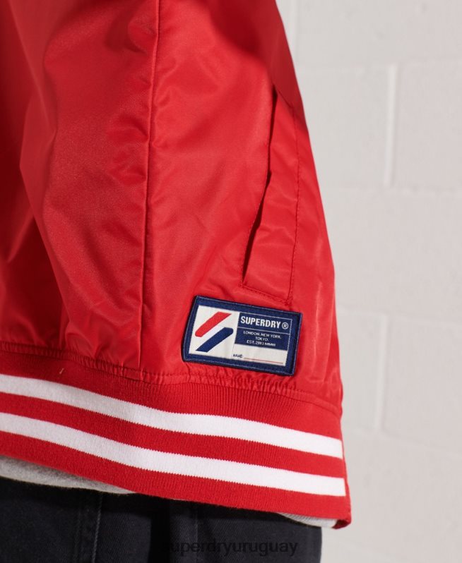 uy Superdry mujer chamarra de béisbol clásica del equipo universitario rojo DT2N8Z5482 ropa