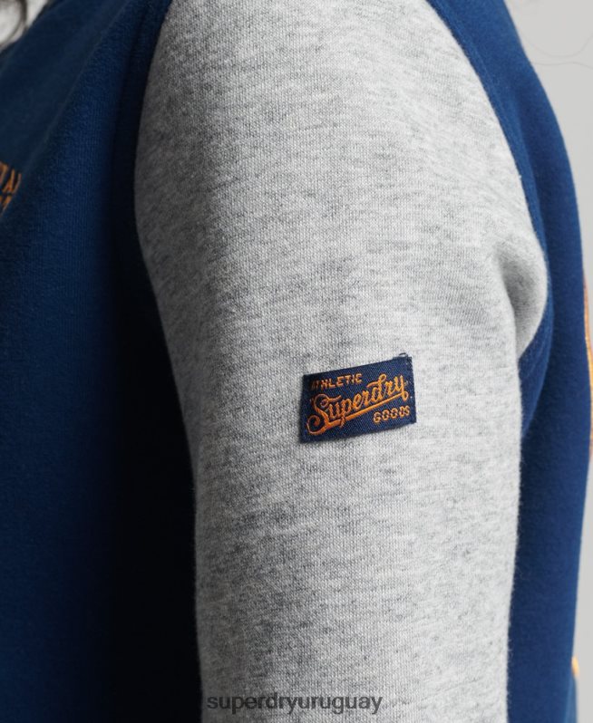 uy Superdry mujer chamarra de bombardero de jersey de béisbol universitario vintage Armada DT2N8Z5751 ropa