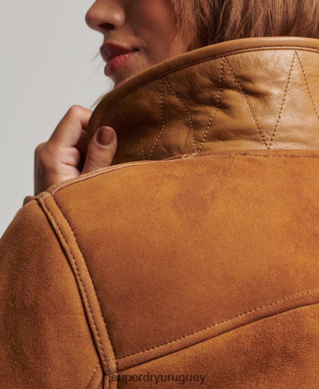 uy Superdry mujer chamarra de borrego broncearse DT2N8Z5424 ropa