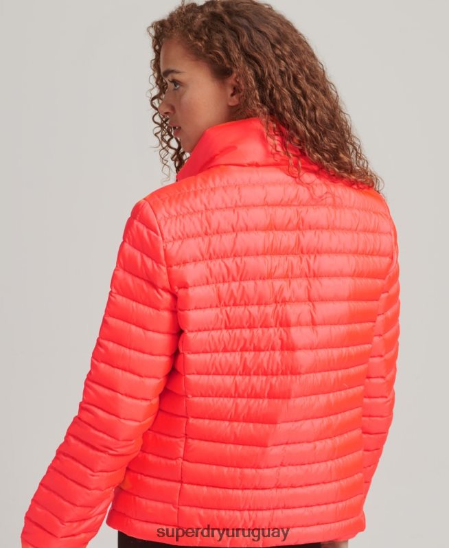 uy Superdry mujer chamarra de plumón con núcleo técnico coral DT2N8Z3714 ropa