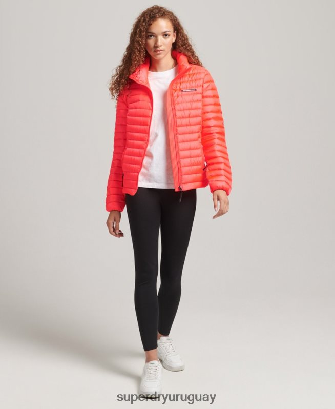 uy Superdry mujer chamarra de plumón con núcleo técnico coral DT2N8Z3714 ropa