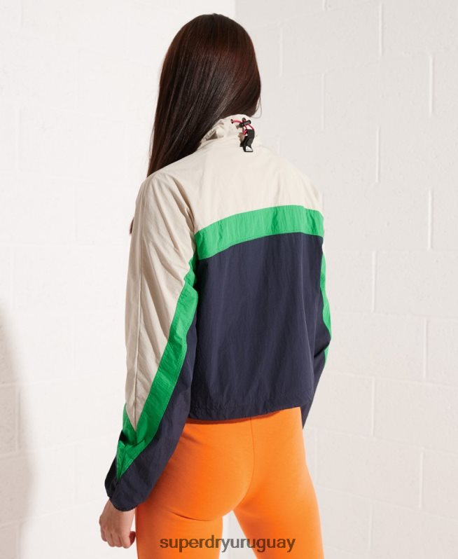 uy Superdry mujer chamarra deportiva con diseño colour block Armada DT2N8Z5592 ropa