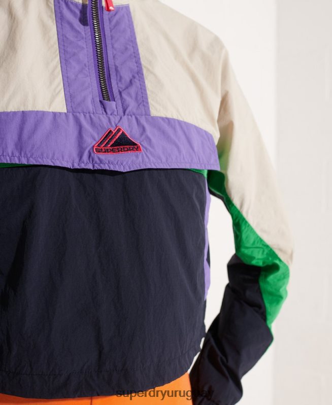 uy Superdry mujer chamarra deportiva con diseño colour block Armada DT2N8Z5592 ropa