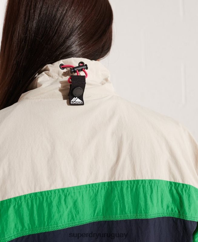 uy Superdry mujer chamarra deportiva con diseño colour block Armada DT2N8Z5592 ropa