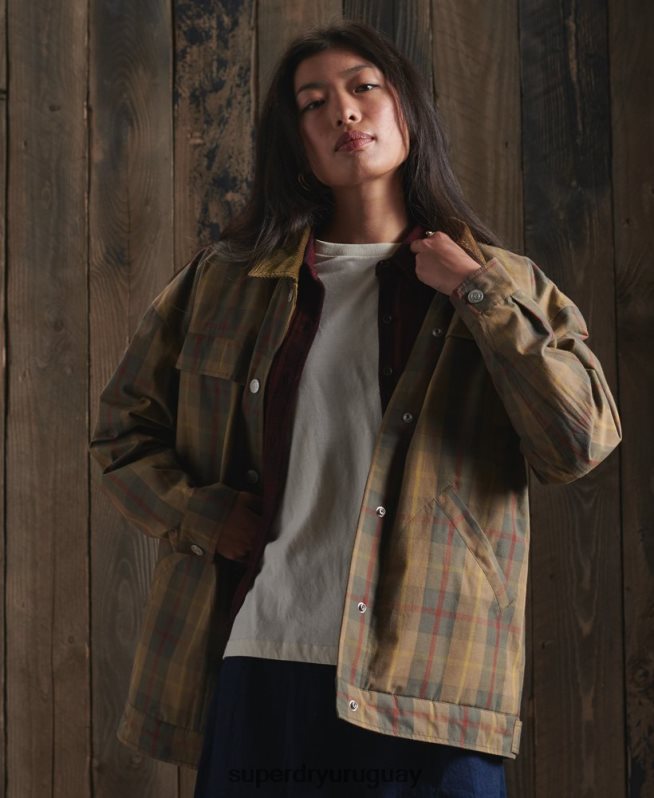 uy Superdry mujer chamarra dry cruiser edición limitada marrón DT2N8Z5549 ropa