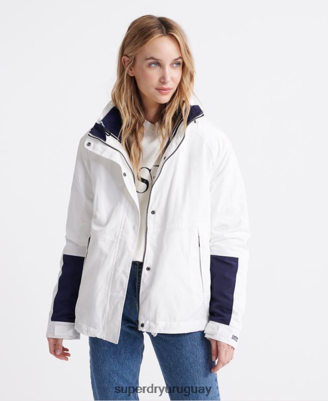 uy Superdry mujer chamarra esencial 4 en 1 de manga larga crema DT2N8Z3857 ropa