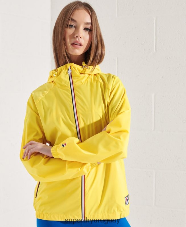 uy Superdry mujer chamarra ligera code sport amarillo DT2N8Z5637 ropa