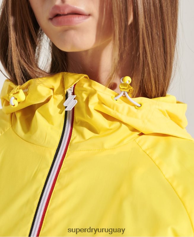 uy Superdry mujer chamarra ligera code sport amarillo DT2N8Z5637 ropa