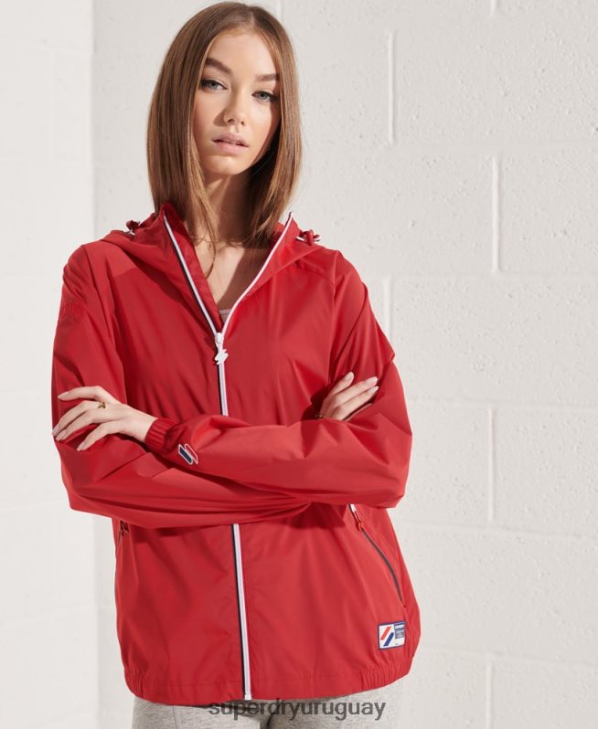 uy Superdry mujer chamarra ligera code sport rojo DT2N8Z5604 ropa