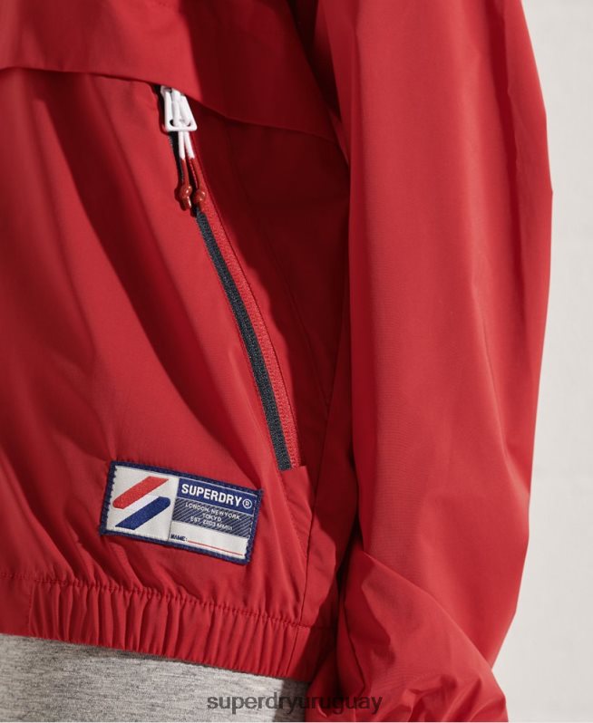 uy Superdry mujer chamarra ligera code sport rojo DT2N8Z5604 ropa