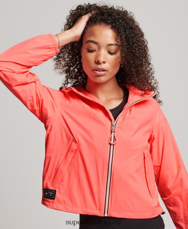 uy Superdry mujer chamarra ligera con logo Code Standard coral DT2N8Z3611 ropa