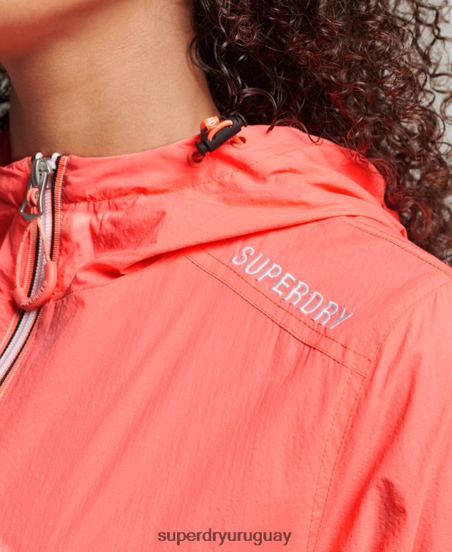 uy Superdry mujer chamarra ligera con logo Code Standard coral DT2N8Z3611 ropa