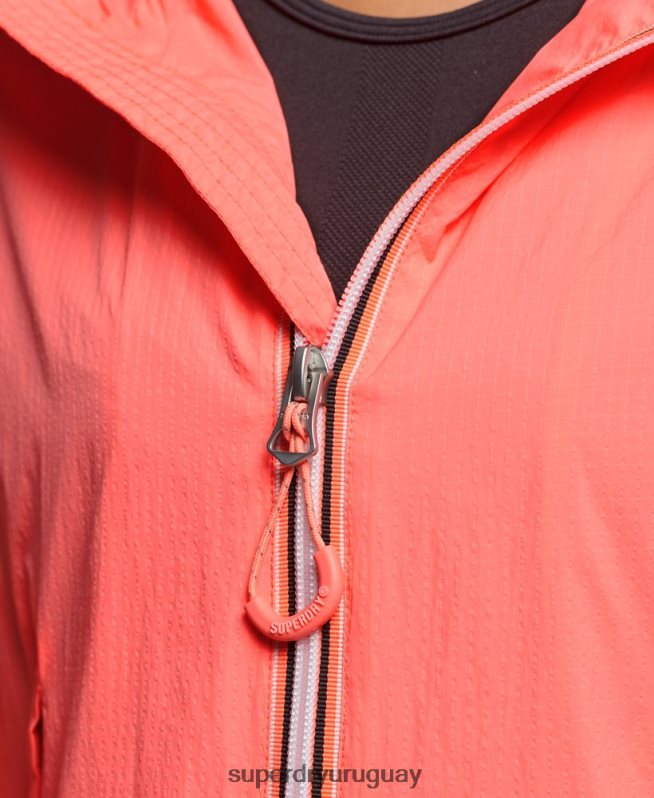 uy Superdry mujer chamarra ligera con logo Code Standard coral DT2N8Z3611 ropa