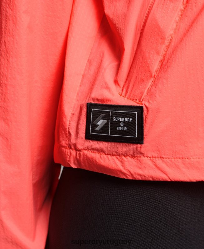 uy Superdry mujer chamarra ligera con logo Code Standard coral DT2N8Z3611 ropa