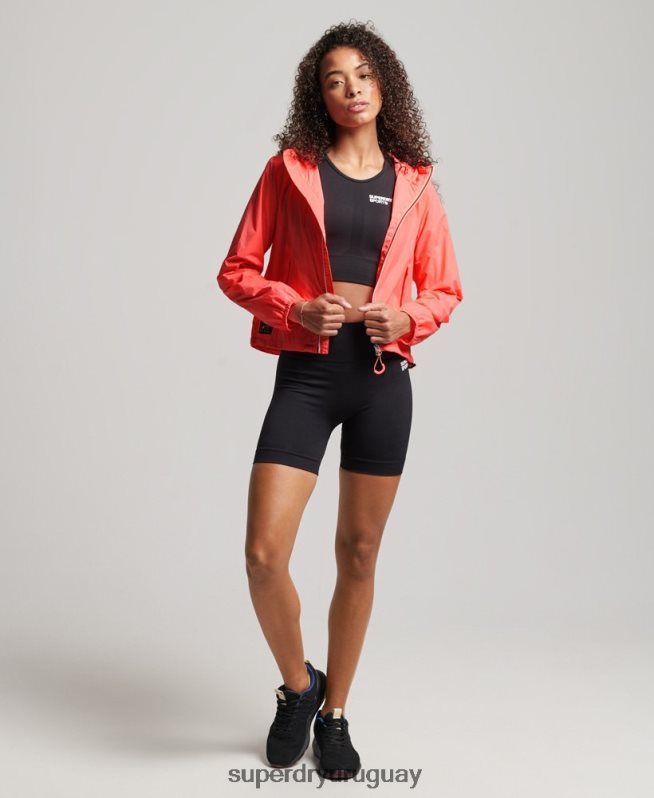 uy Superdry mujer chamarra ligera con logo Code Standard coral DT2N8Z3611 ropa