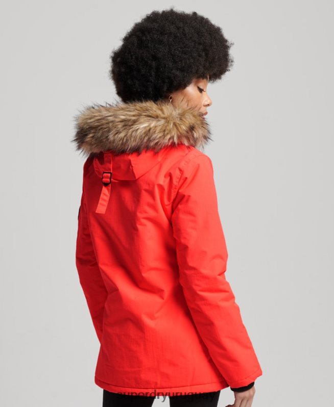 uy Superdry mujer chamarra parka Everest coral DT2N8Z5648 ropa