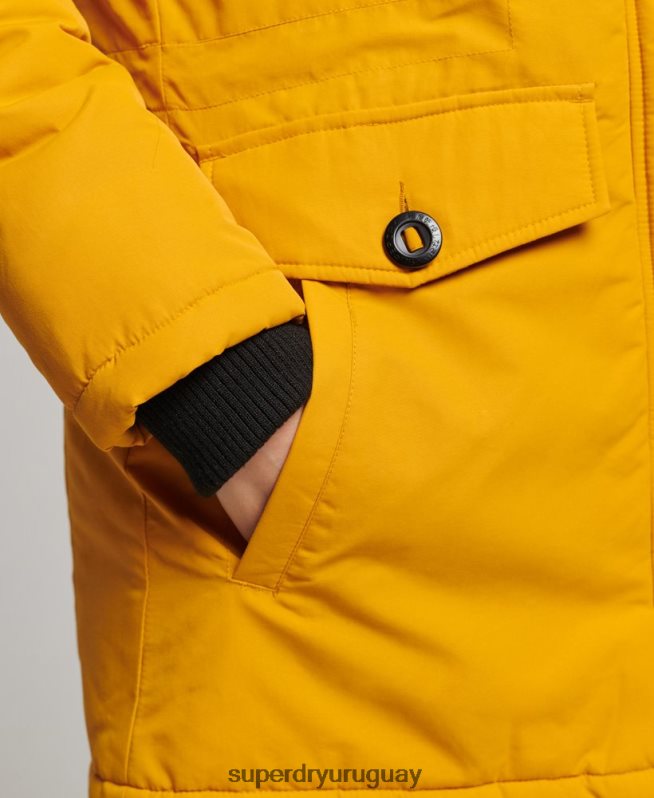 uy Superdry mujer chamarra parka ashley everest amarillo DT2N8Z5740 ropa
