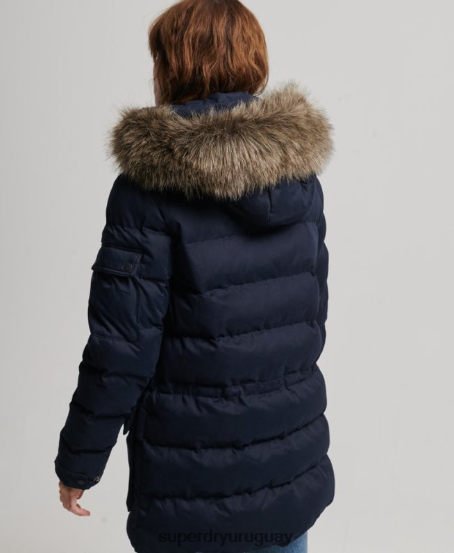 uy Superdry mujer chamarra parka de expedición de microfibra Armada DT2N8Z3658 ropa