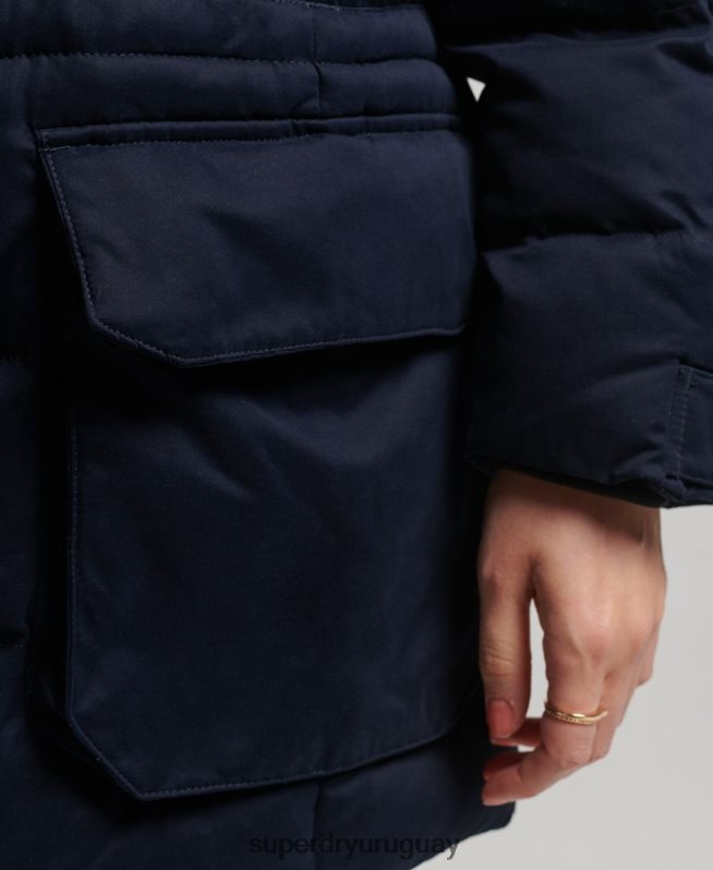 uy Superdry mujer chamarra parka de expedición de microfibra Armada DT2N8Z3658 ropa