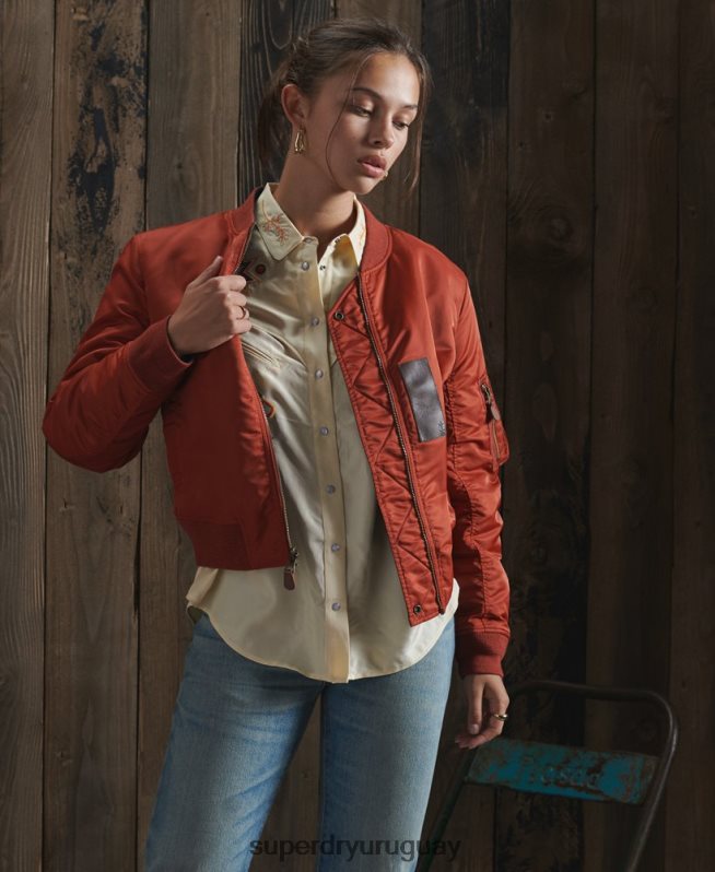 uy Superdry mujer chamarra reversible dry edición limitada rojo DT2N8Z5551 ropa