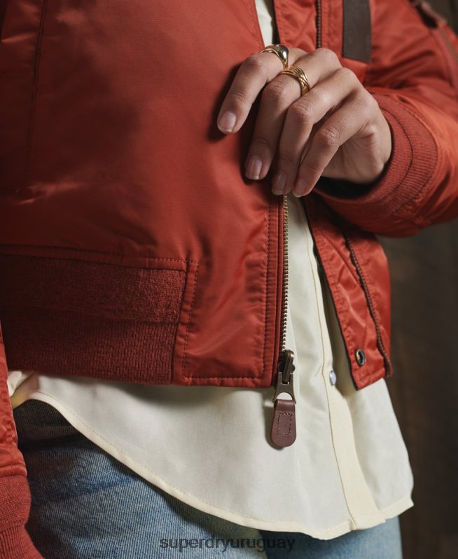 uy Superdry mujer chamarra reversible dry edición limitada rojo DT2N8Z5551 ropa
