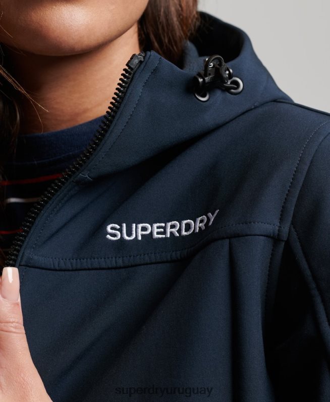 uy Superdry mujer chamarra softshell con capucha de código trekker Armada DT2N8Z3524 ropa