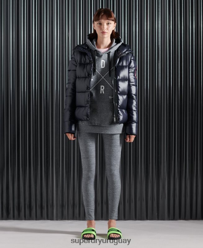 uy Superdry mujer chamarra toya de alto brillo Armada DT2N8Z3853 ropa