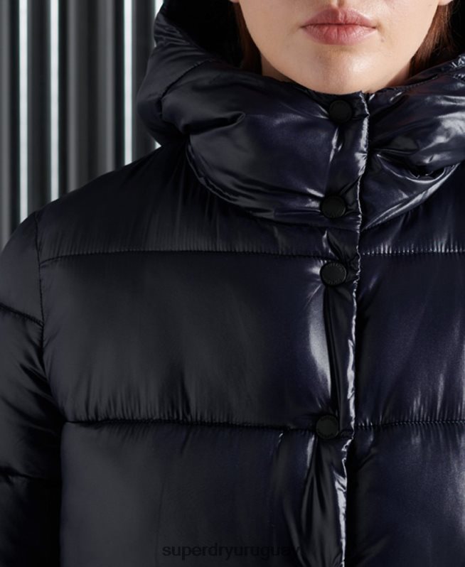 uy Superdry mujer chamarra toya de alto brillo Armada DT2N8Z3853 ropa