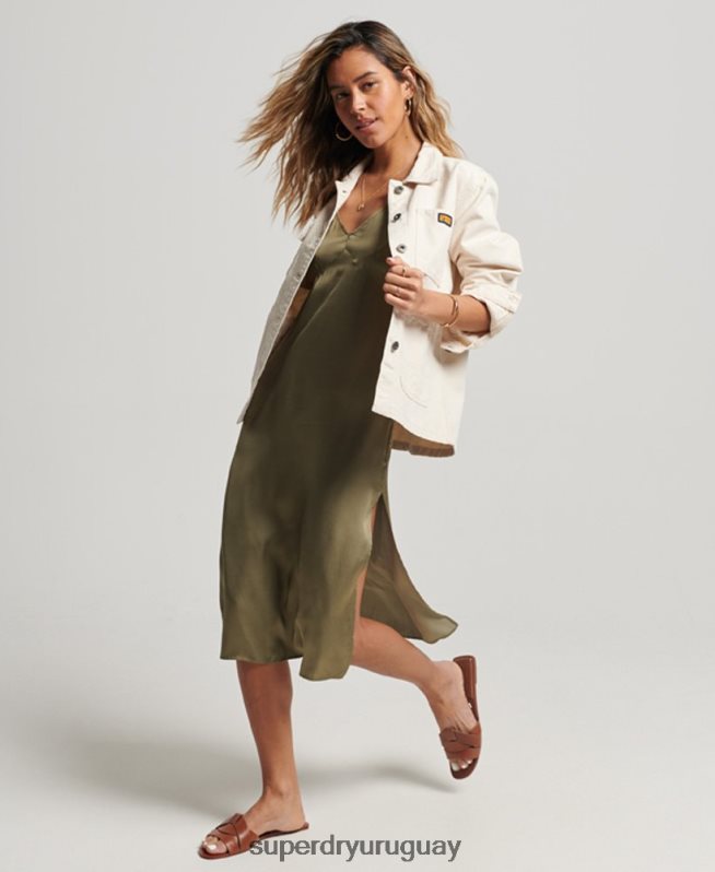 uy Superdry mujer chamarra vintage de algodón orgánico crema DT2N8Z1970 ropa