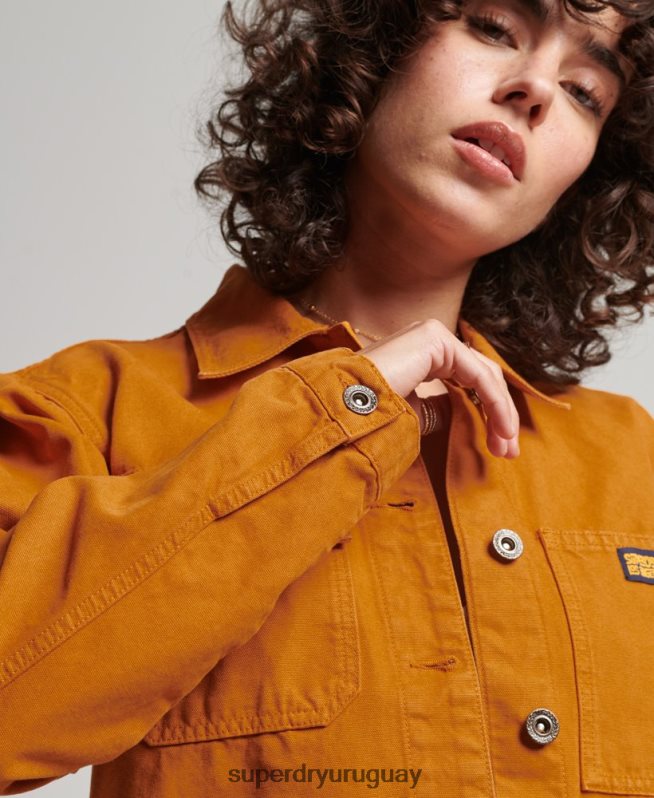 uy Superdry mujer chamarra vintage de algodón orgánico marrón DT2N8Z3538 ropa