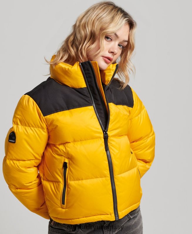 uy Superdry mujer chaqueta acolchada con código sportstyle amarillo DT2N8Z5511 ropa