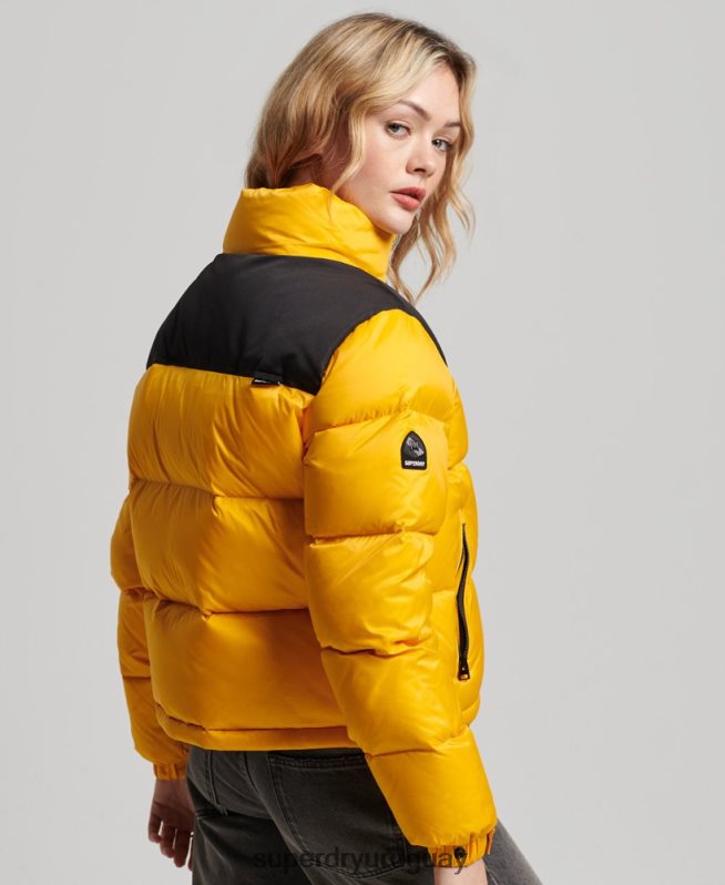 uy Superdry mujer chaqueta acolchada con código sportstyle amarillo DT2N8Z5511 ropa