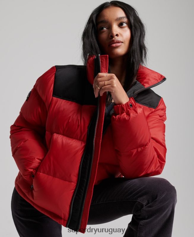 uy Superdry mujer chaqueta acolchada con código sportstyle rojo DT2N8Z5524 ropa