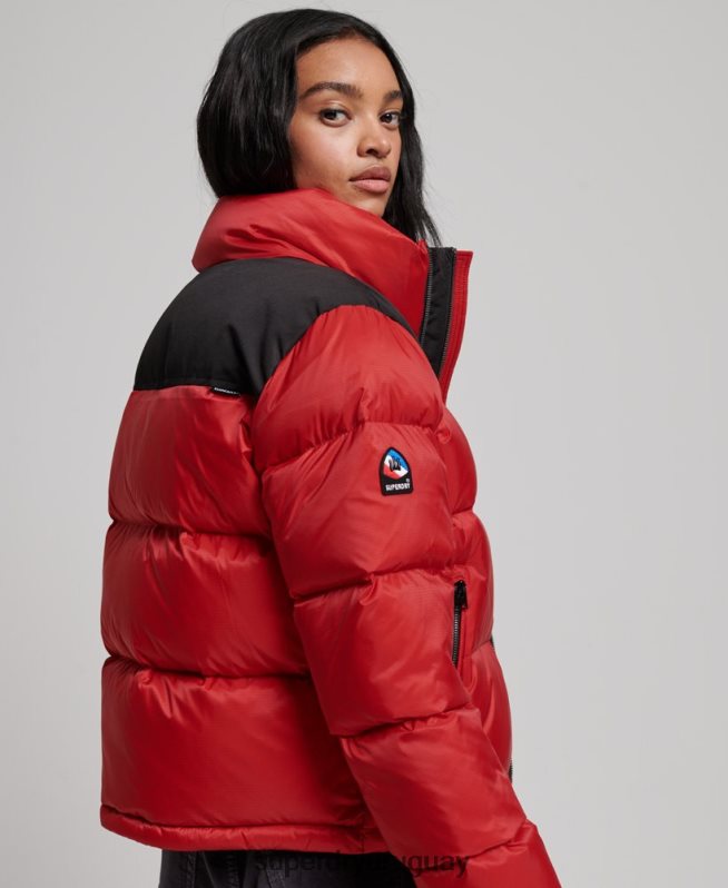 uy Superdry mujer chaqueta acolchada con código sportstyle rojo DT2N8Z5524 ropa