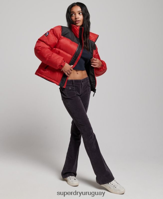 uy Superdry mujer chaqueta acolchada con código sportstyle rojo DT2N8Z5524 ropa