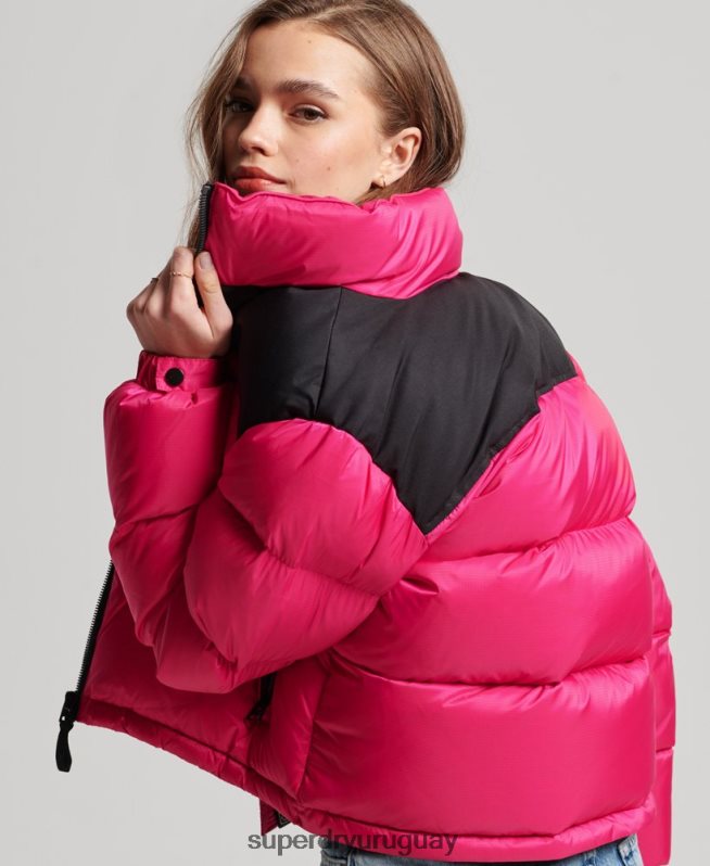 uy Superdry mujer chaqueta acolchada con código sportstyle rosa DT2N8Z5491 ropa