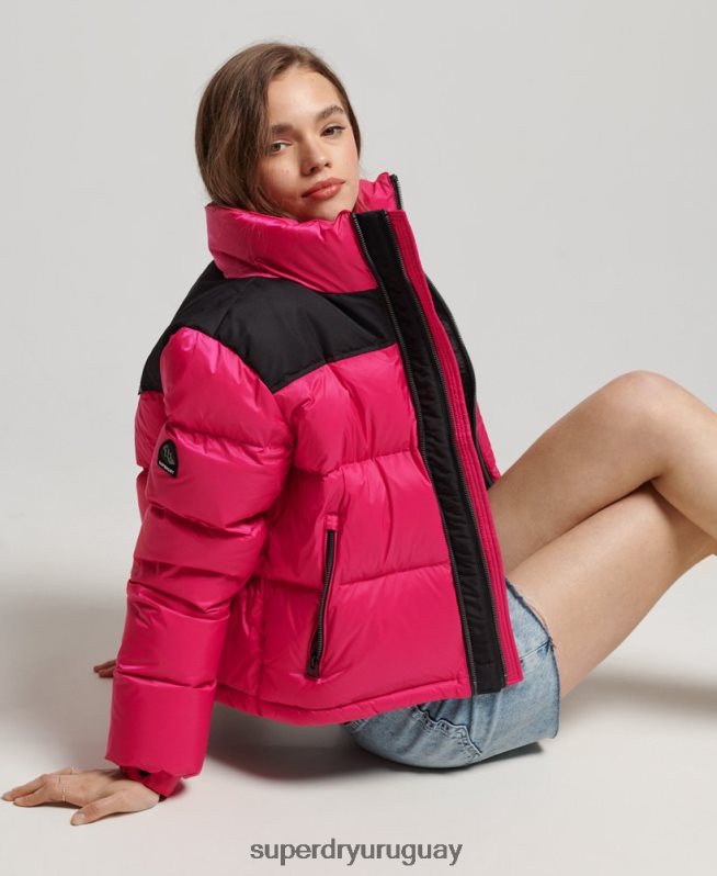 uy Superdry mujer chaqueta acolchada con código sportstyle rosa DT2N8Z5491 ropa