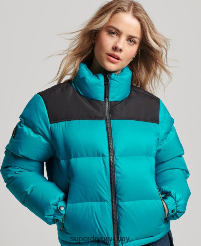 uy Superdry mujer chaqueta acolchada con código sportstyle verde DT2N8Z5631 ropa