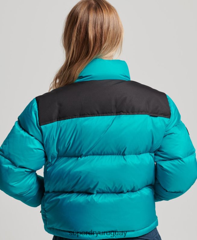 uy Superdry mujer chaqueta acolchada con código sportstyle verde DT2N8Z5631 ropa