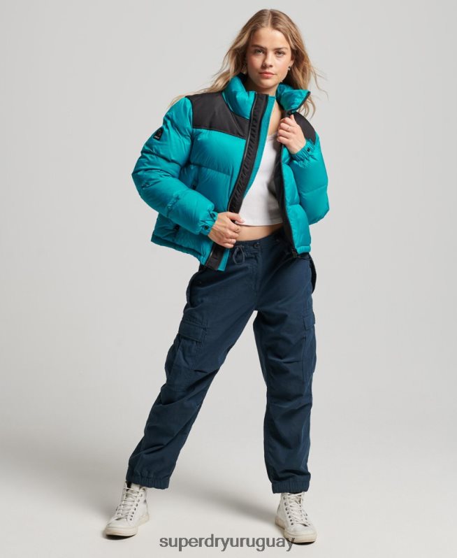 uy Superdry mujer chaqueta acolchada con código sportstyle verde DT2N8Z5631 ropa