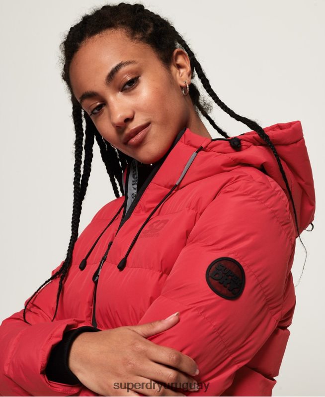 uy Superdry mujer chaqueta acolchada con ícono rojo DT2N8Z3831 ropa